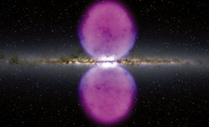 Bolhas de raios gama na galáxia: ação de buraco negro 