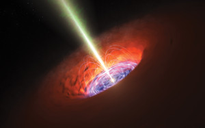 Illustration of supermassive black hole: CTA will study the action of these matter vacuums, which might be capable of accelerating cosmic rays